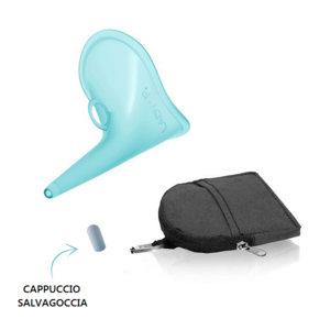 0701197194304 | IsyLei Sporty, lilla - Cono LadyP in silicone medicale per la minzione femminile, completo di cappuccio salvagoccia e compact sp