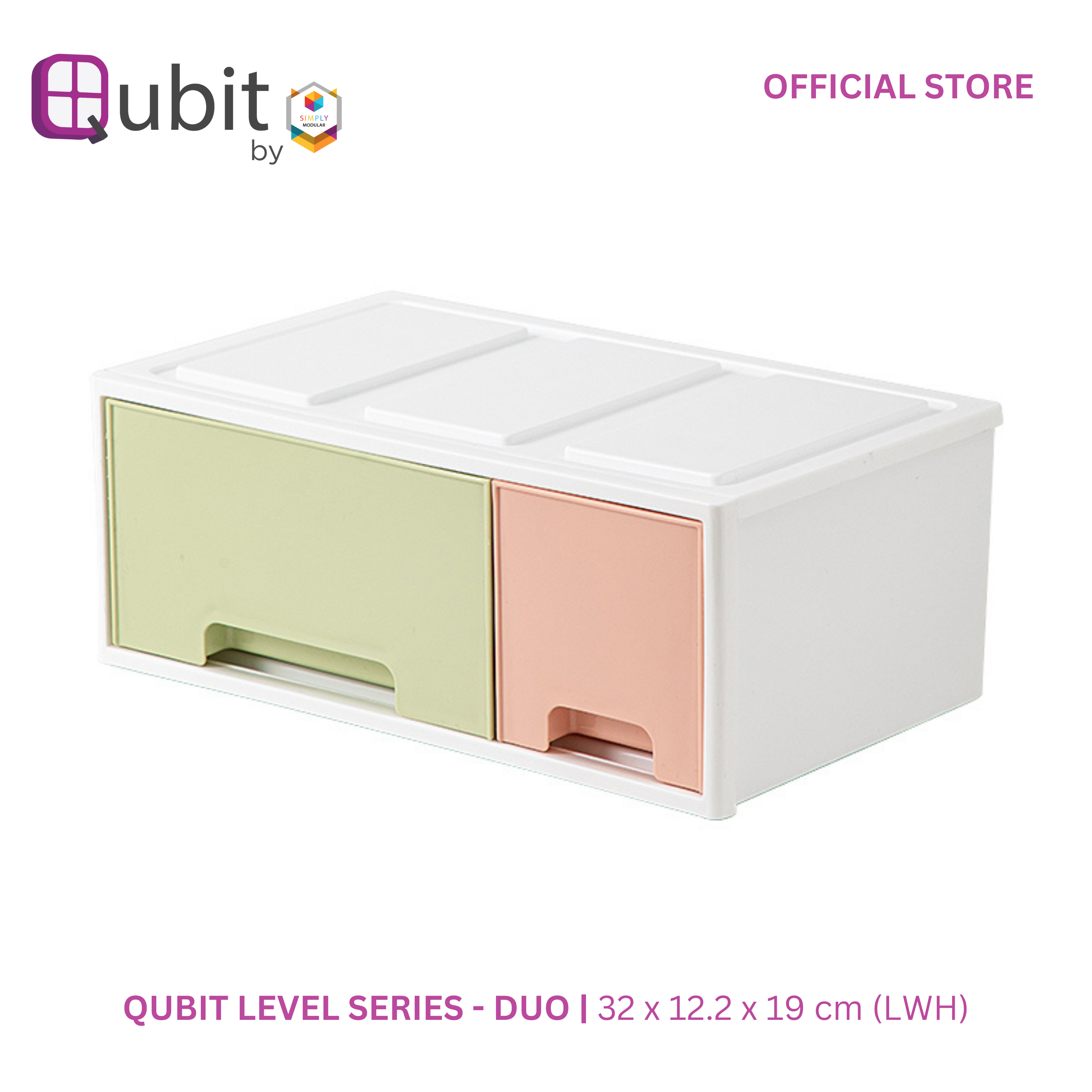 0725765449184 | Qubit Level Duo Storage Drawer Organizer