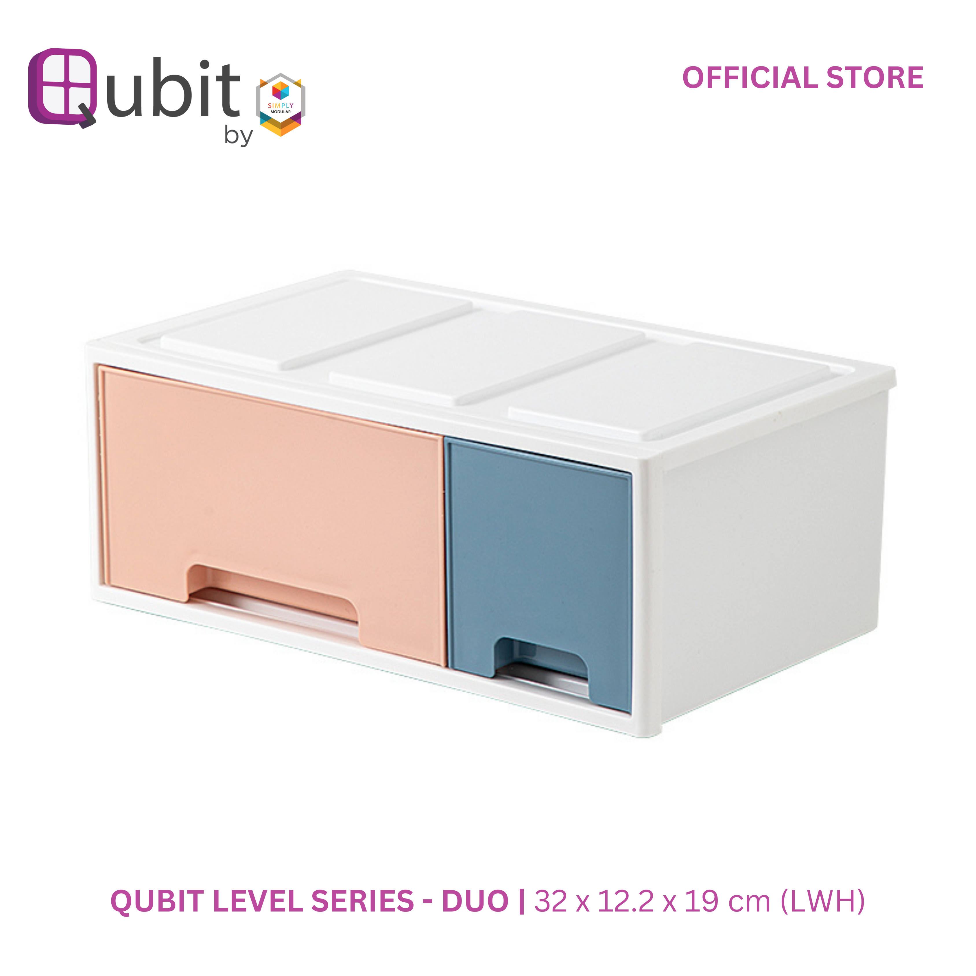 0725765449191 | Qubit Level Duo Storage Drawer Organizer