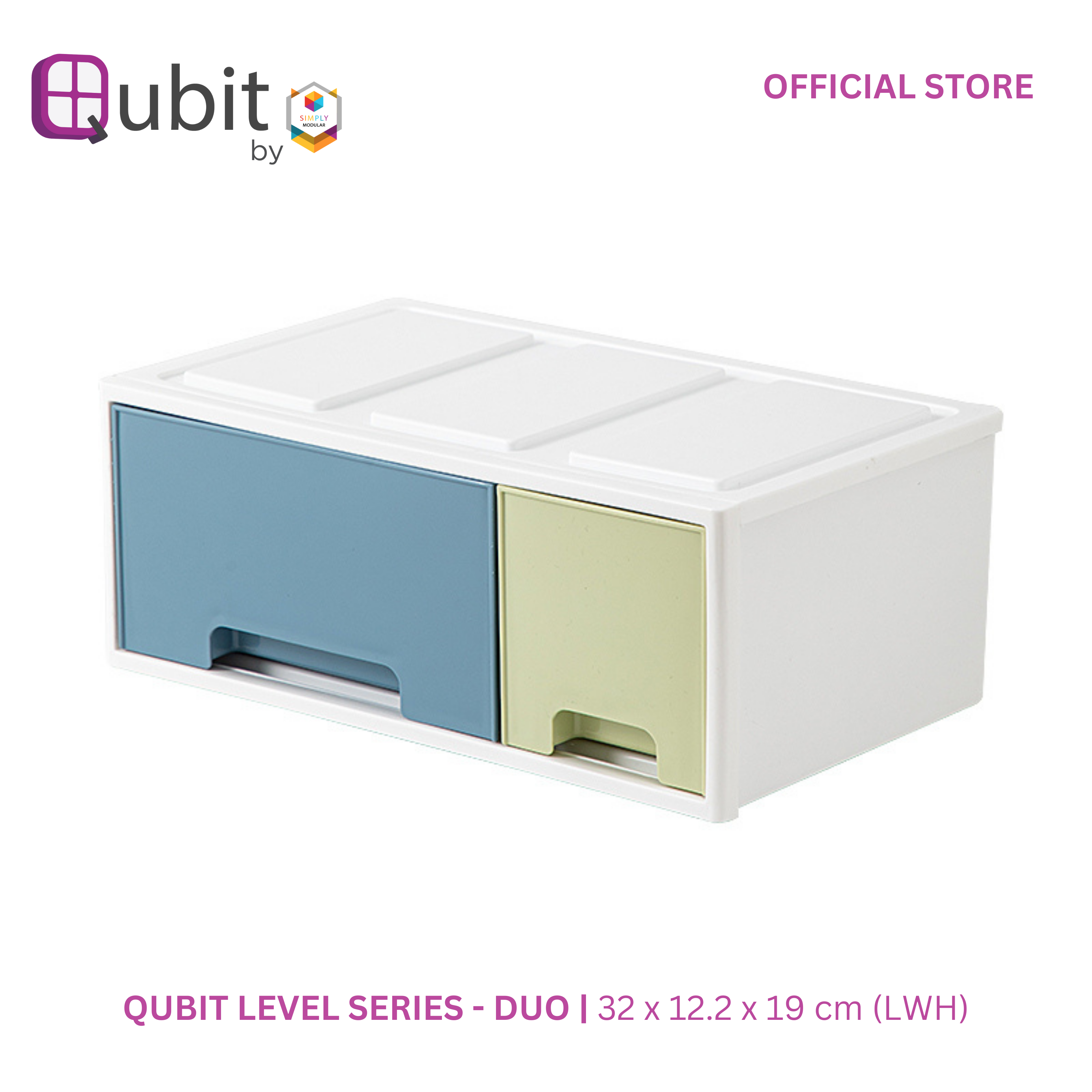 0725765449207 | Qubit Level Duo Storage Drawer Organizer