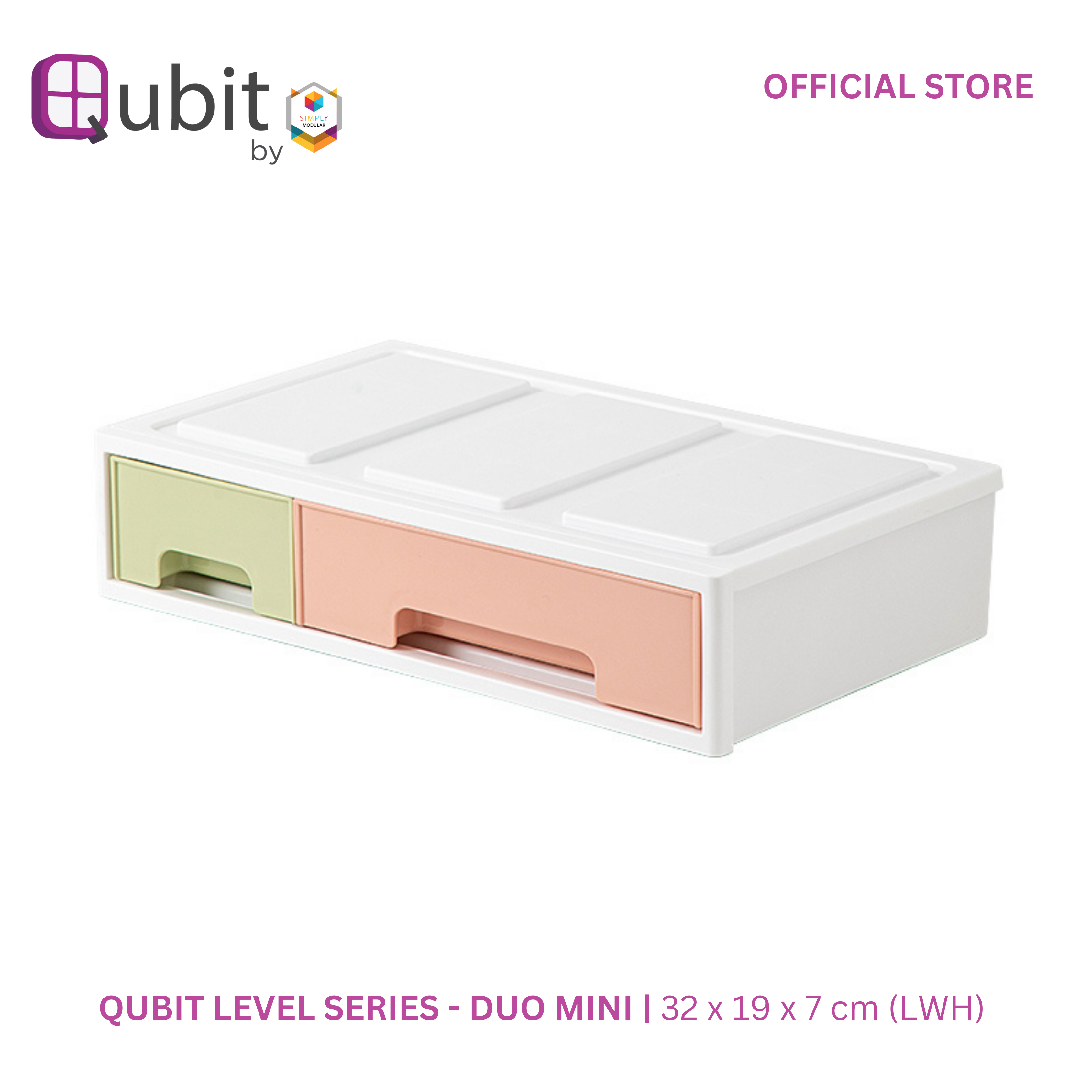 0725765449252 | Qubit Level Duo Mini Storage Drawer Organizer