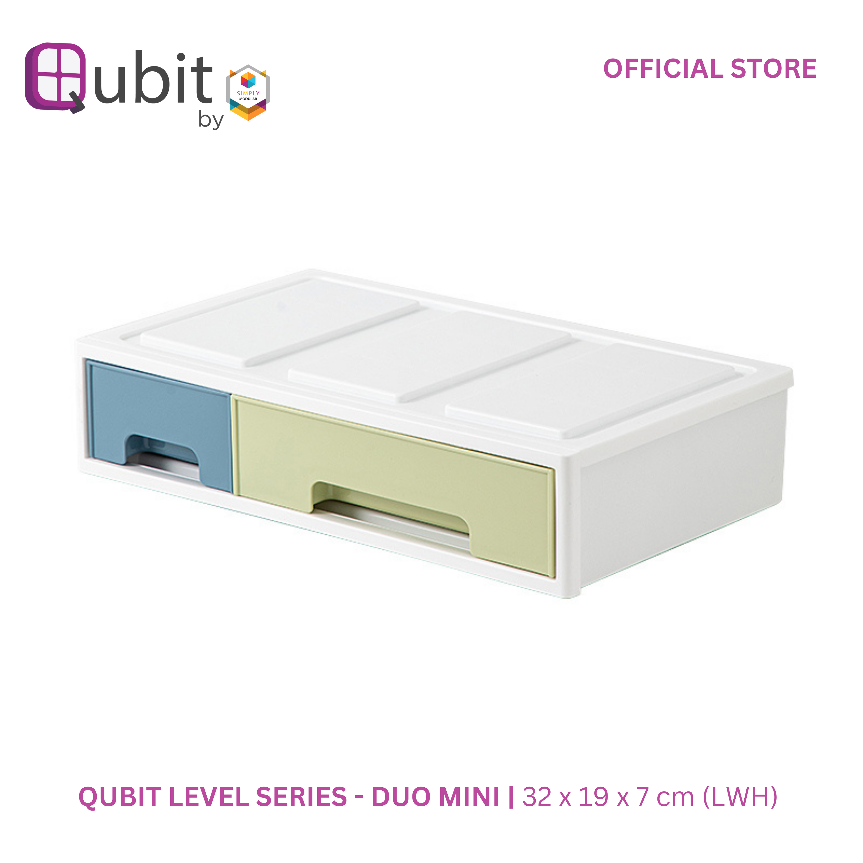 0725765449276 | Qubit Level Duo Mini Storage Drawer Organizer